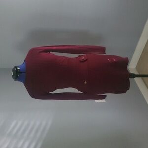 Iz Byer Burgundy Long Sleeve Dress